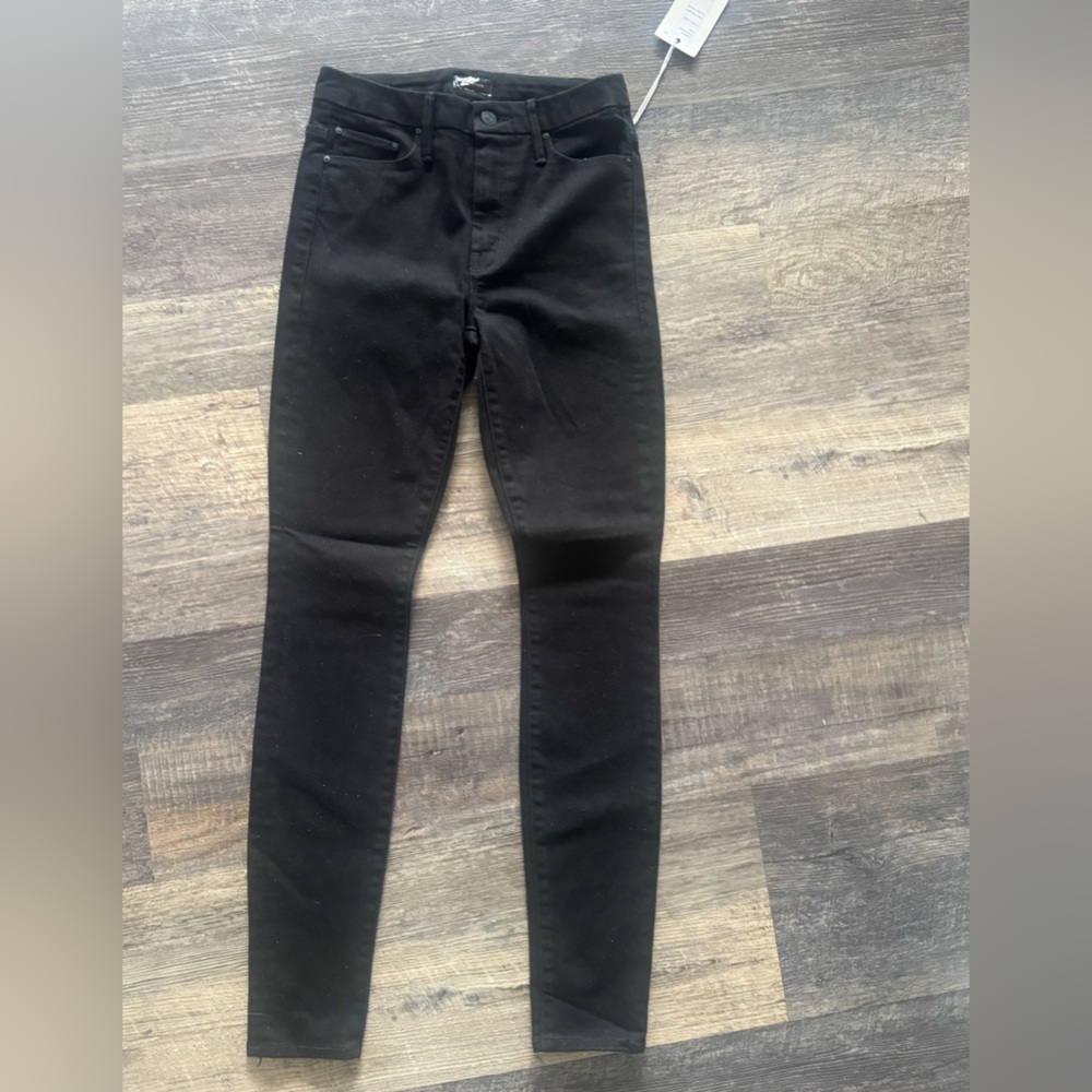 MOTHER “SAMPLE” The High Waisted Looker Skimp Black Skinny‎ Jeans Size 23/24